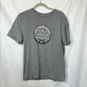 Life is Good Golf Crusher Tee size M Gray